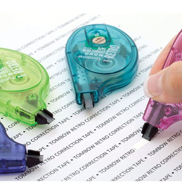 Tombow 68723 Mono Retro Correction Tape, Assorted Colors, 10-Pack. - Image 2