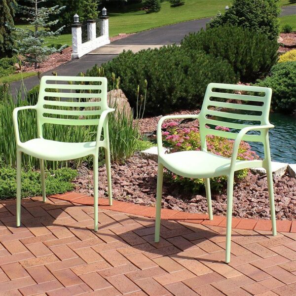 Ames Astana Plastic Outdoor Dining Chair - Image 2