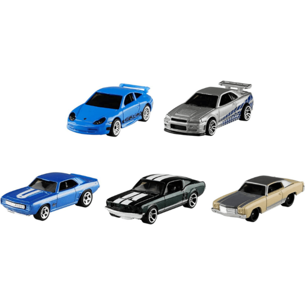 Hot Wheels Fast & Furious 5-Pack 1:64 Scale Vehicles Instant Collection