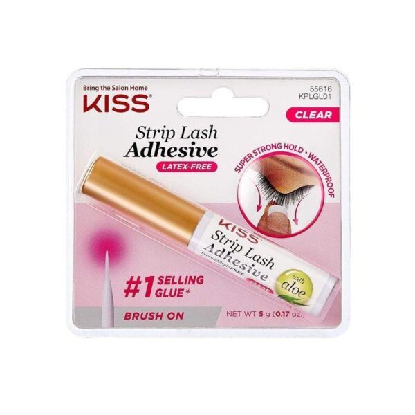 KISS Strip Eyelash Adhesive, Clear 0.176 Oz KPLGL01 (12 Pack)