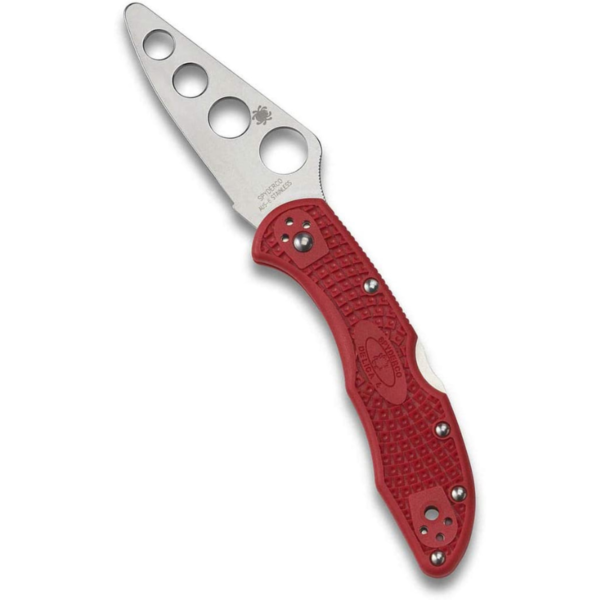 Spyderco Delica 4 Lightweight Trainer Folding Pocket Knife Outdoor Camping & Hiking Knife (Red)