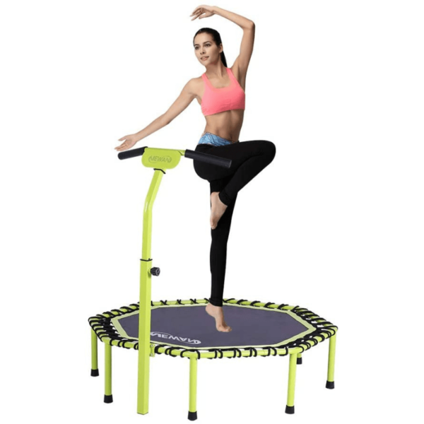 Newan 48" Silent Trampoline with Adjustable Handle Bar